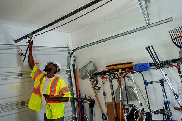 Professional Garage Door Panel Replacement technician working in Medina County County, TX